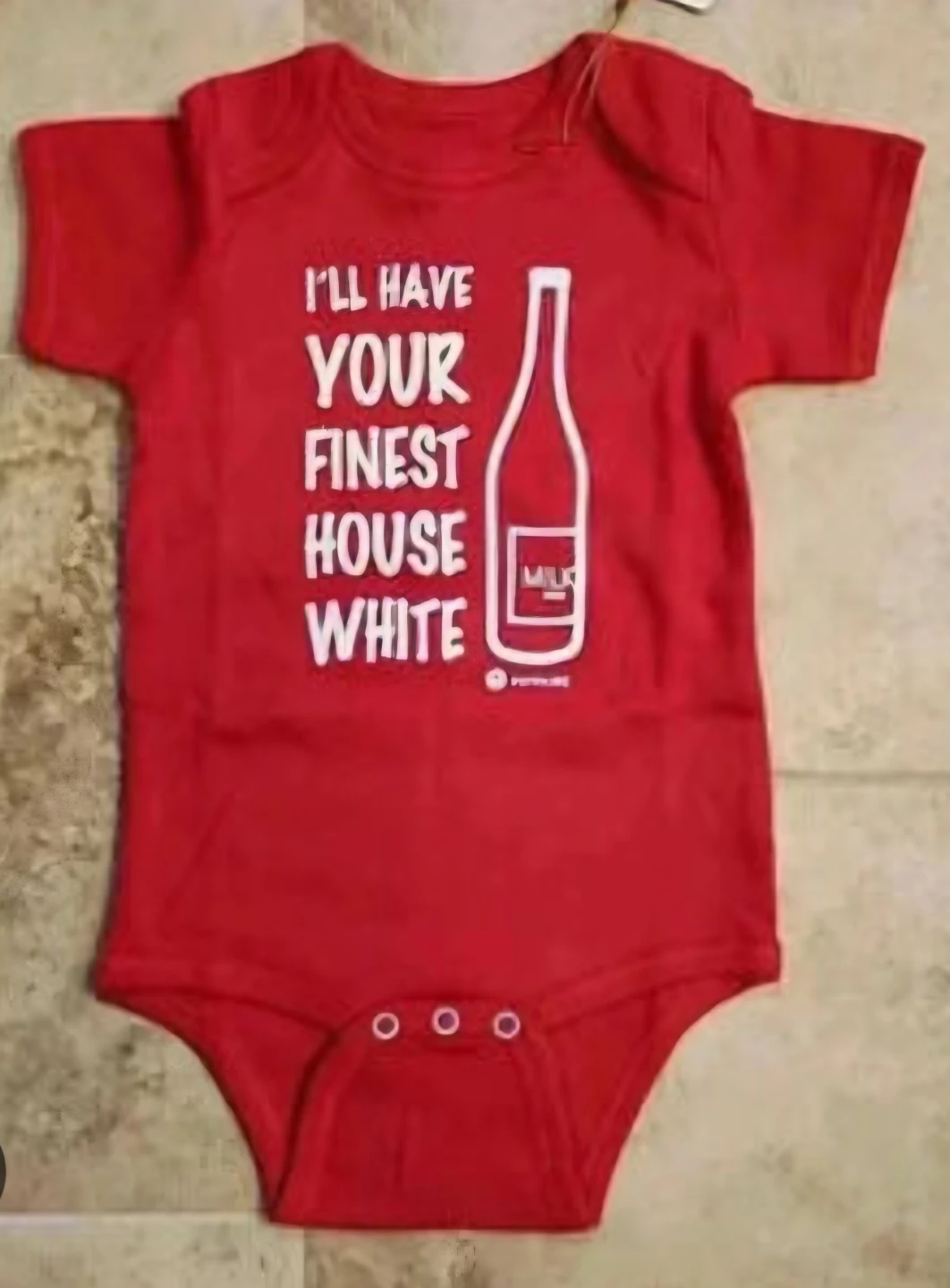Red Baby Onesie Cotton - photo 2