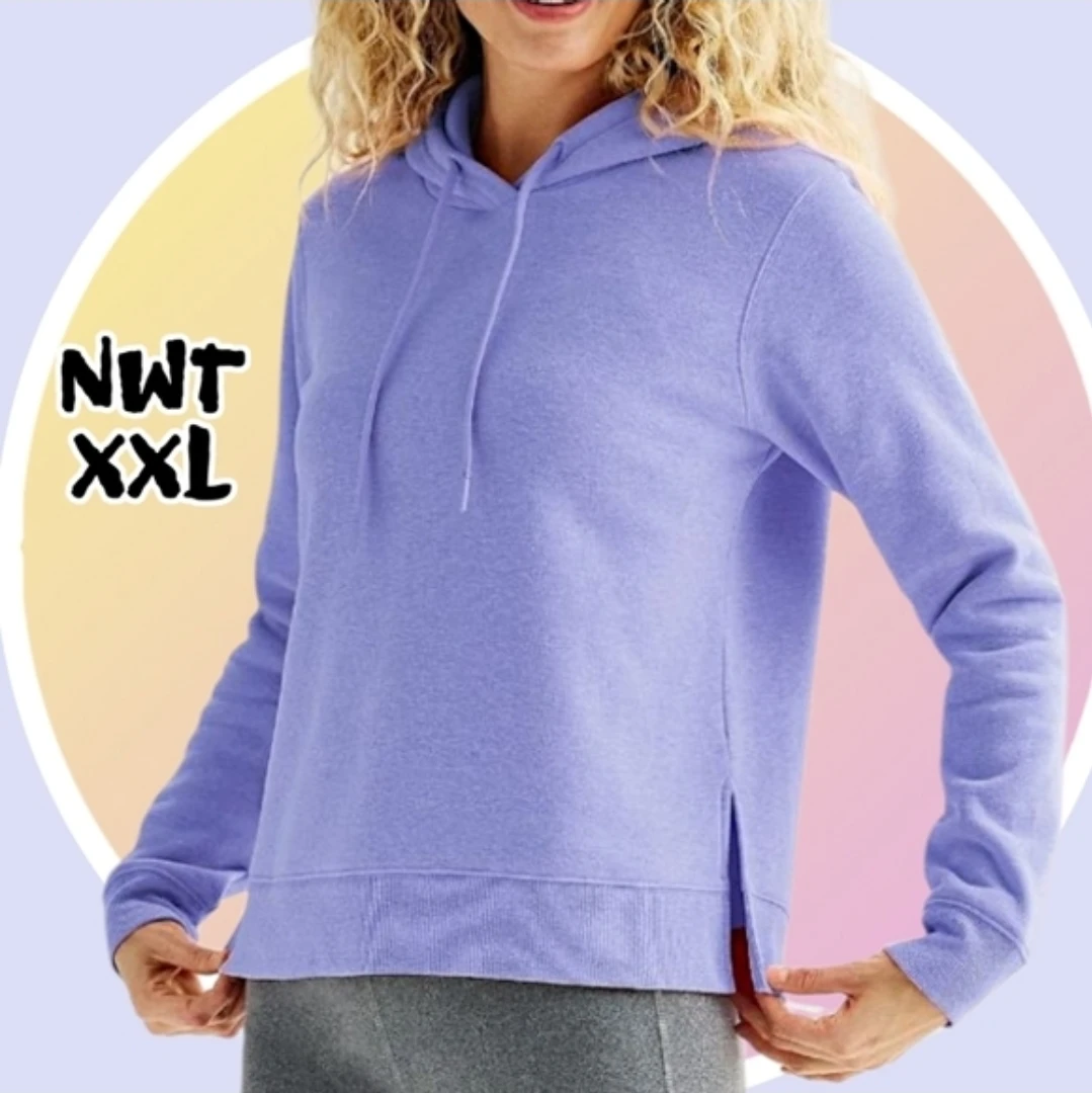 NWT Ultrasoft Fleece Hoodie, Adj Drawstrig Hood, Side Slits 🏆