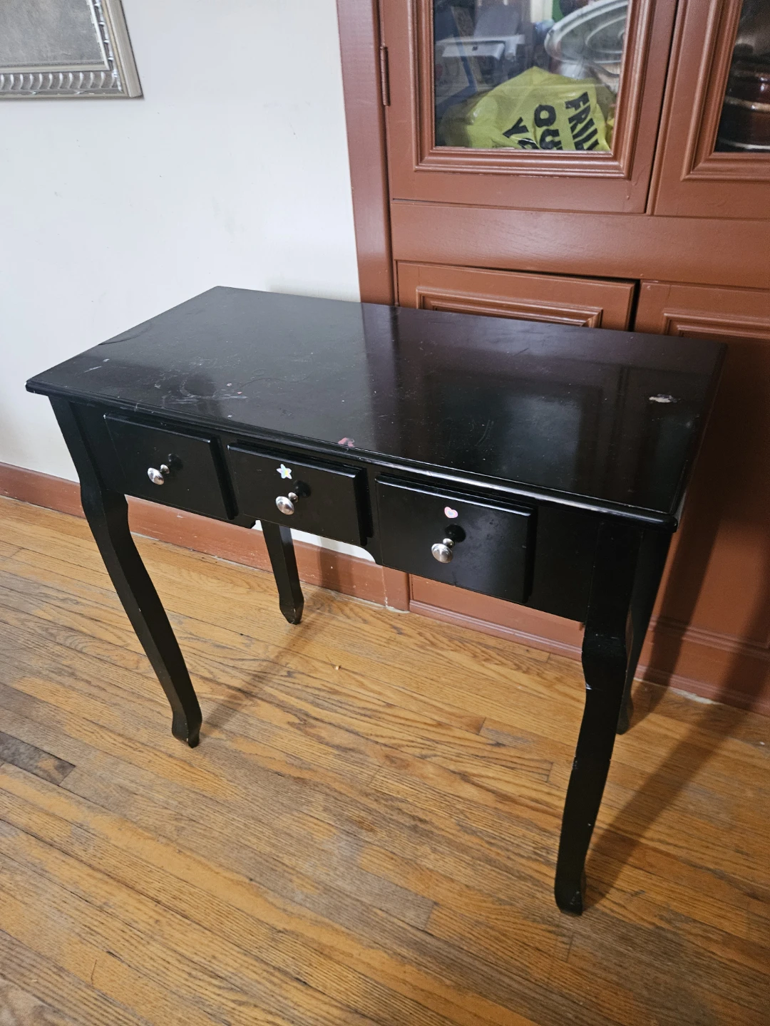🥕🥕Black Vanity Table with 3 Drawers