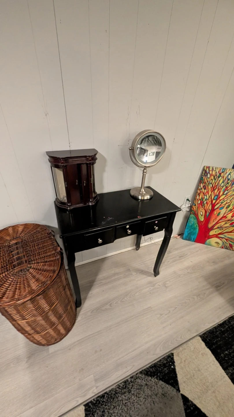 🥕🥕Black Vanity Table with 3 Drawers - photo 2