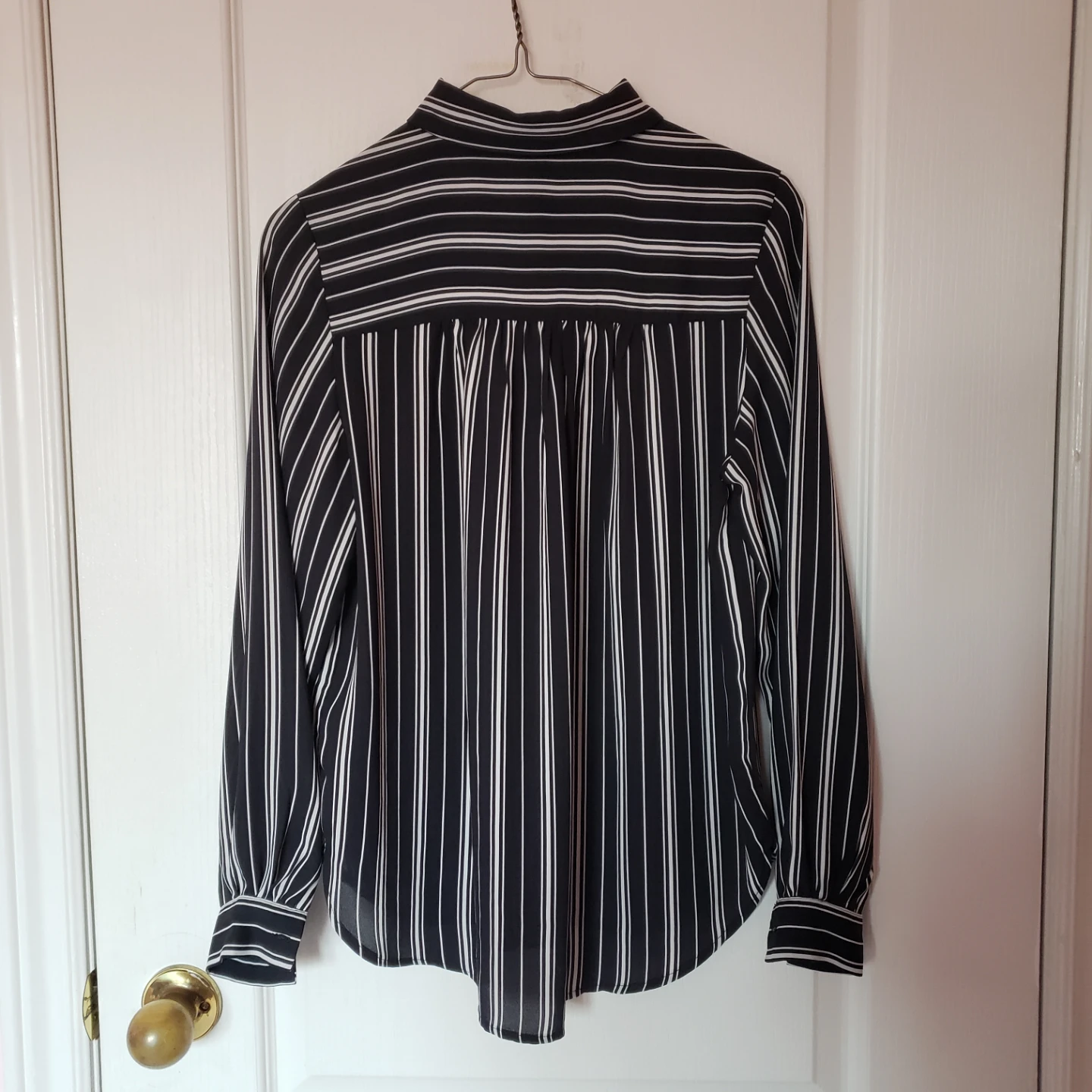 Striped Navy and White Blouse - photo 2