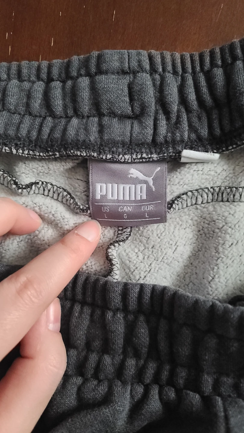Puma Grey Fleece Sweatpants - Size Large - photo 4