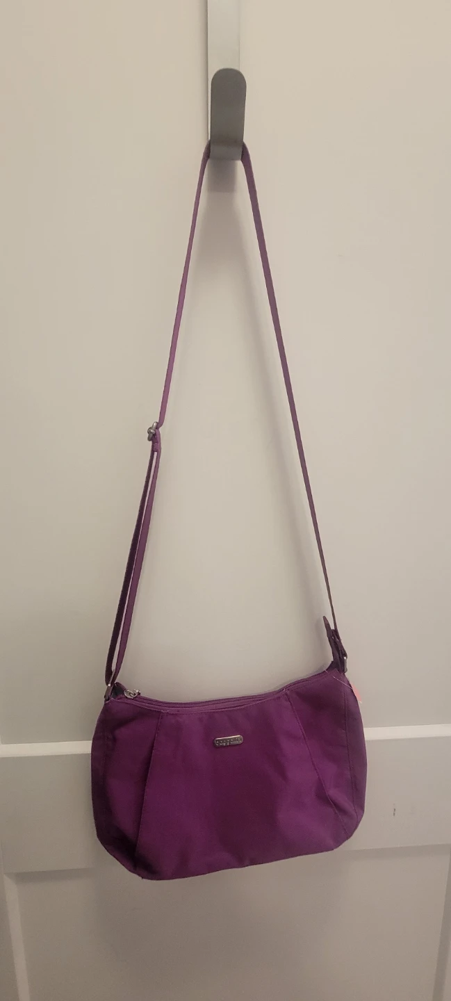 Baggallini Purple Shoulder Bag with Matching Pouch