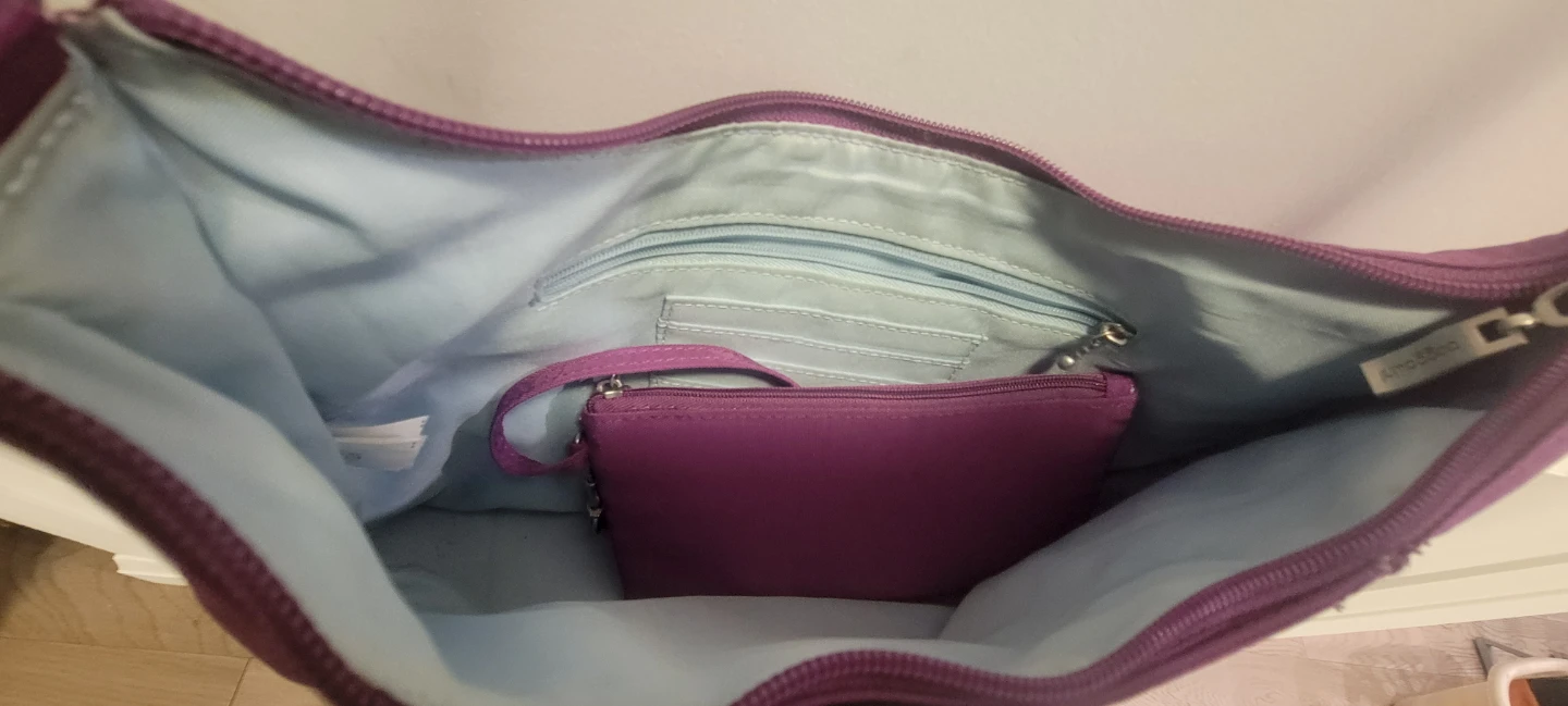 Baggallini Purple Shoulder Bag with Matching Pouch - photo 3