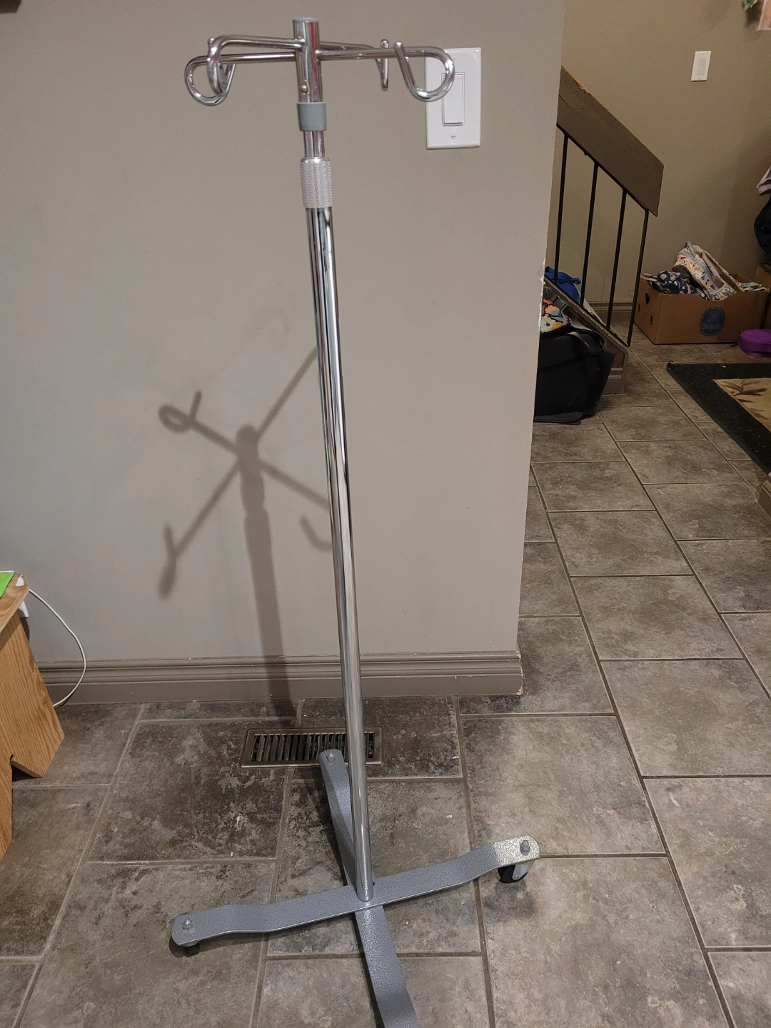 Adjustable IV Pole Stand