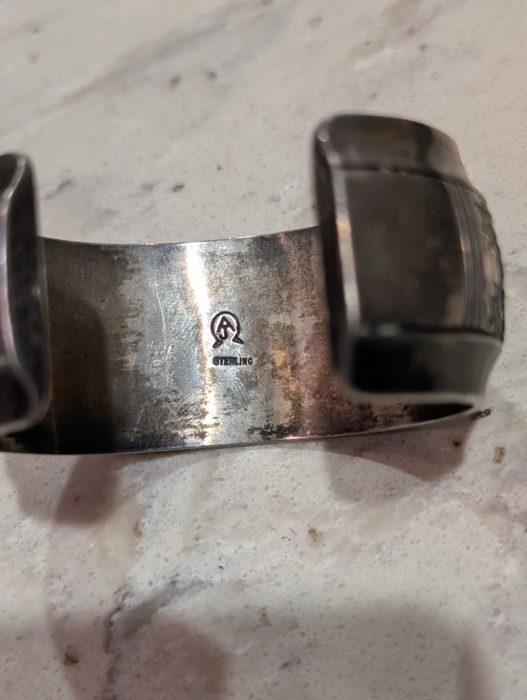 Vintage Native American Sterling Silver Turquoise Bracelet - photo 3