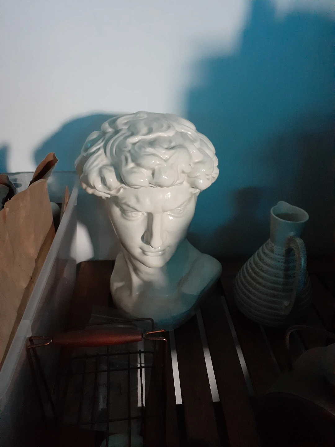 Bust of David Statue - White Ceramic - photo 2