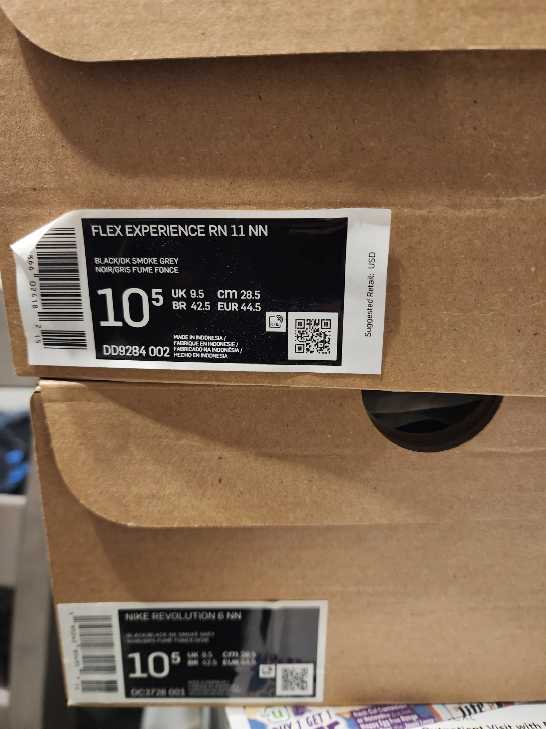Nike Flex Experience RN 11 NN Running Shoes Black Size 10.5 - photo 2