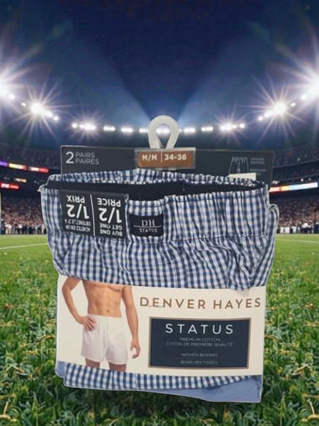 New Denver Hayes Status Men's Boxer Shorts - 2 Pairs - M/M 34-36