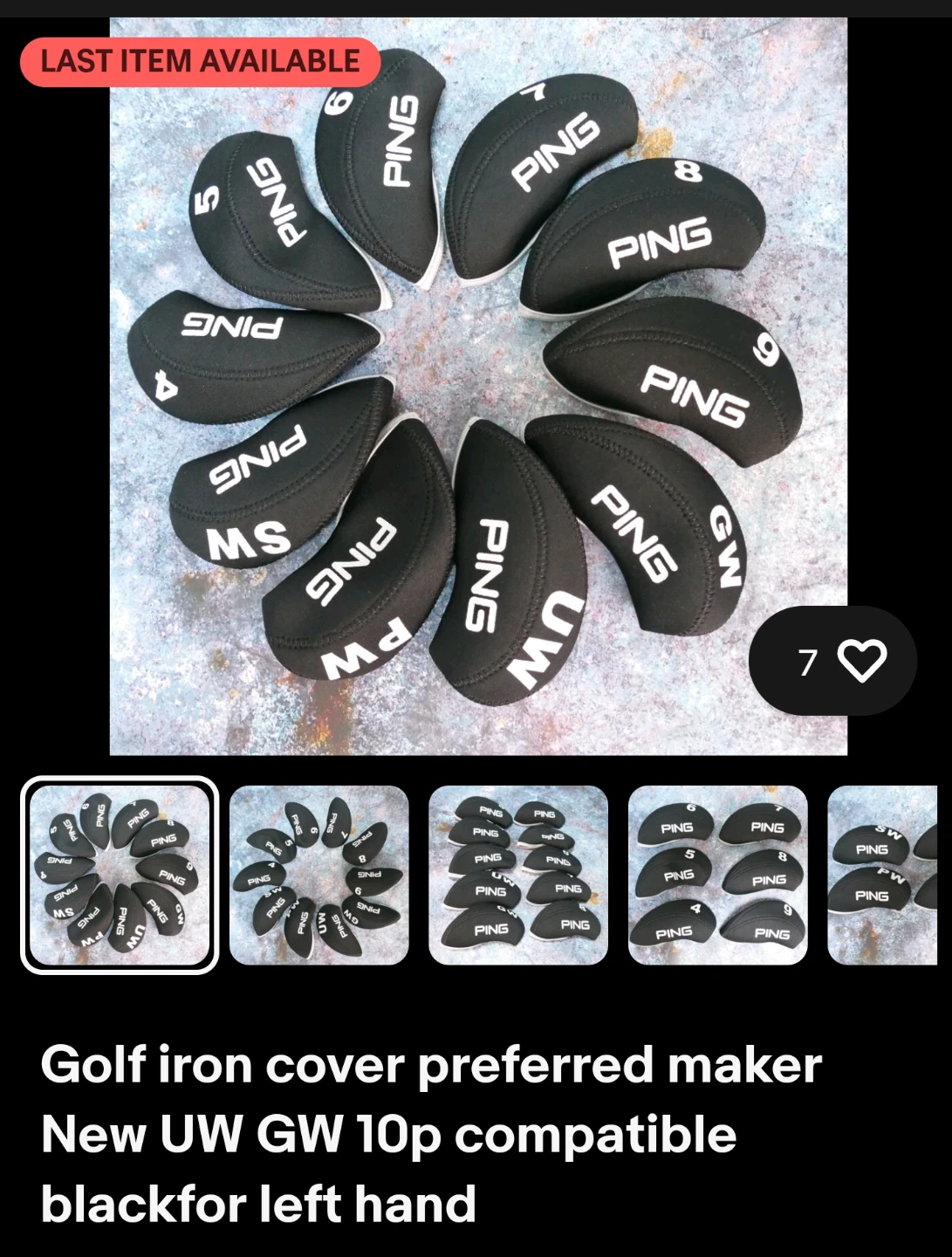 PING Golf Iron Covers Set