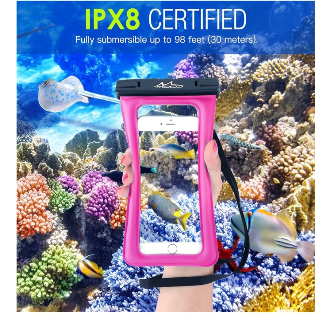 Moko Waterproof Pouch Bag for Phones up to 6.2" - Pink - photo 3