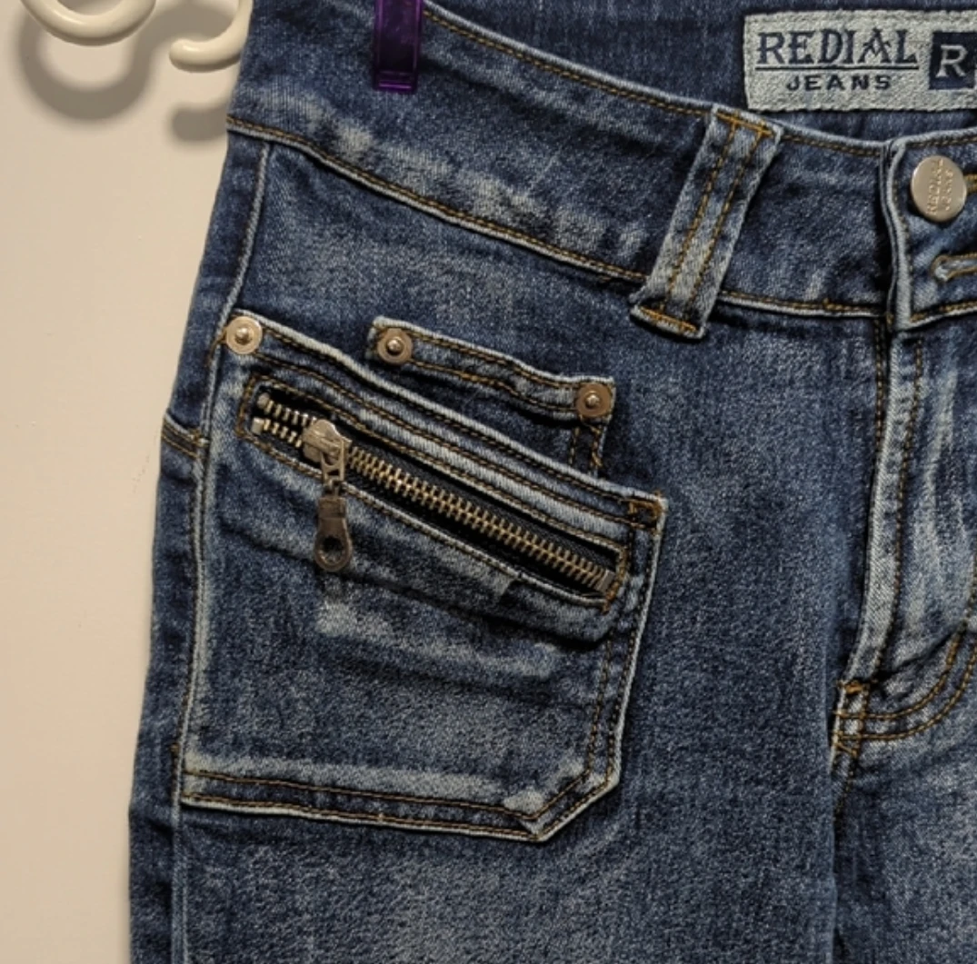 RED|AL JEANS Blue Denim Flare Jeans with Zipper Pockets - photo 2
