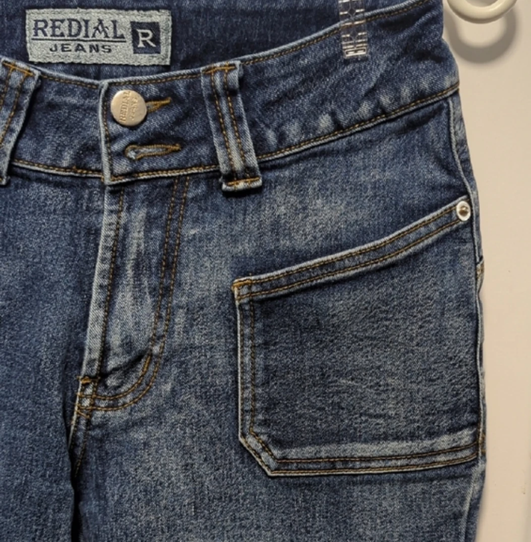 RED|AL JEANS Blue Denim Flare Jeans with Zipper Pockets - photo 3