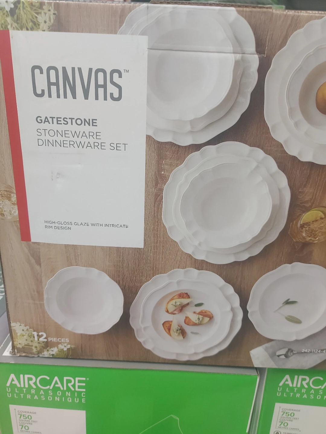 Canvas 12-Piece Stoneware Dinnerware Set