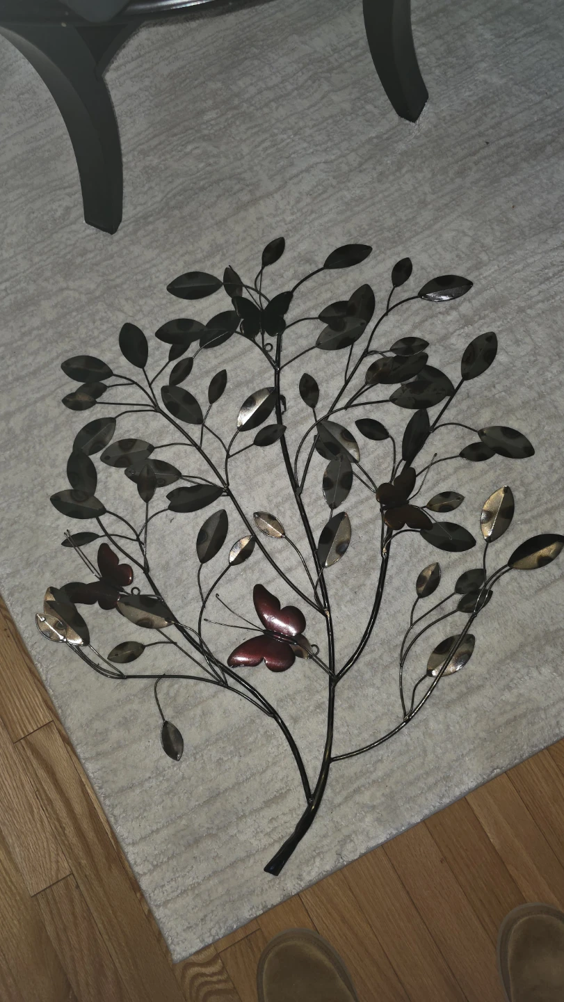 Metal Tree and Butterfly Wall Art
