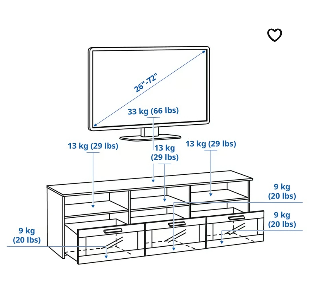 IKEA Brimnes TV Stand Media Console - photo 5
