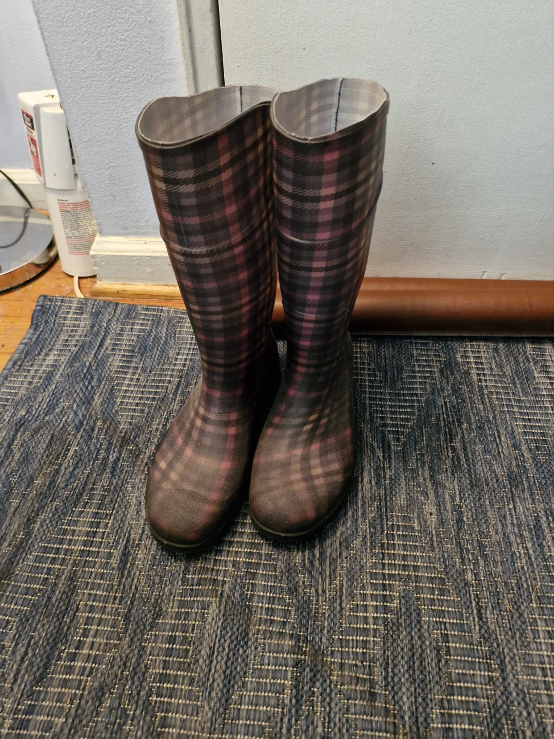 Plaid Rain Boots