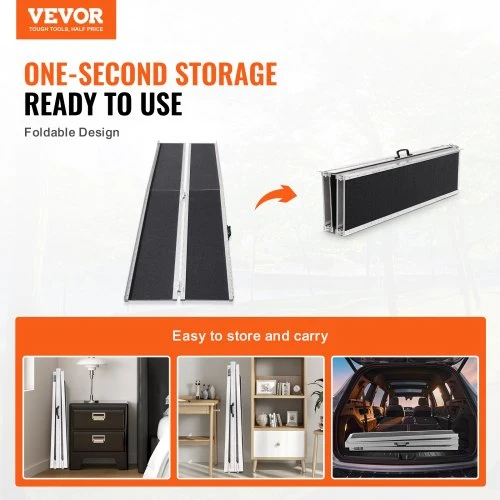 Vevor 10ft Aluminum Portable Wheelchair Ramp - photo 3