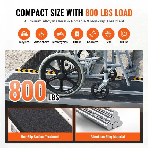 Vevor 10ft Aluminum Portable Wheelchair Ramp - photo 4