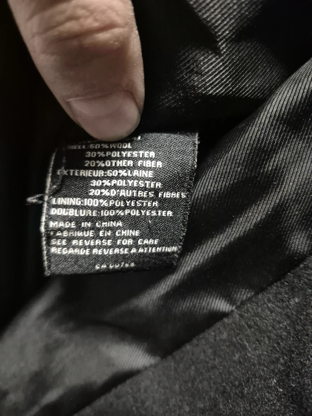 Bellissimo Black Wool Blend Coat Size 38 - photo 4