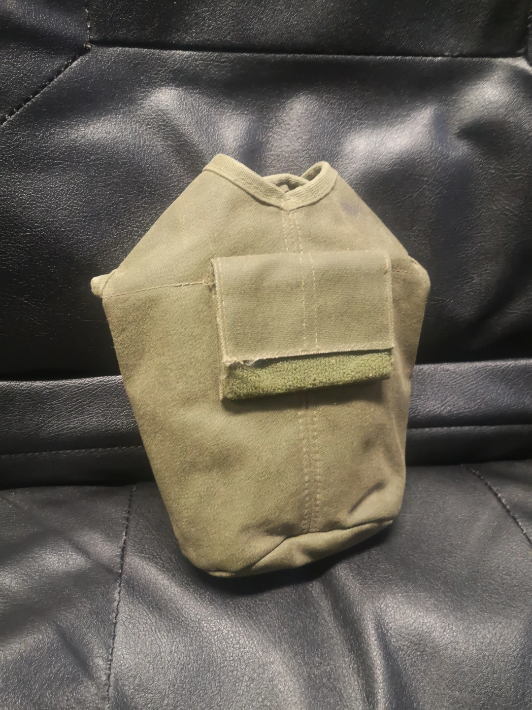 Leather Pouch Bag Camping Hunting Climbing Fishing Water Canteen - photo 2