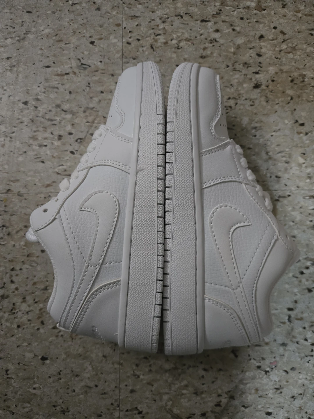 Nike Air Jordan 1 Low SE All White Sneakers - photo 4