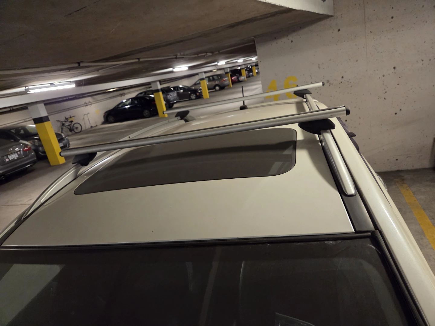 2011 Nissan Rogue with winter tires and roof rack