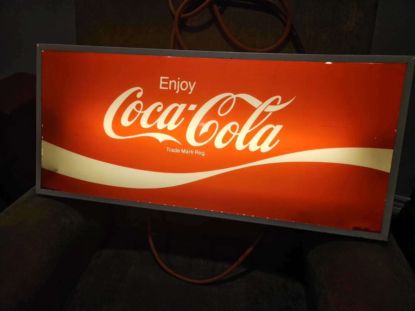 28" Vintage Coca-Cola light up sign - photo 5