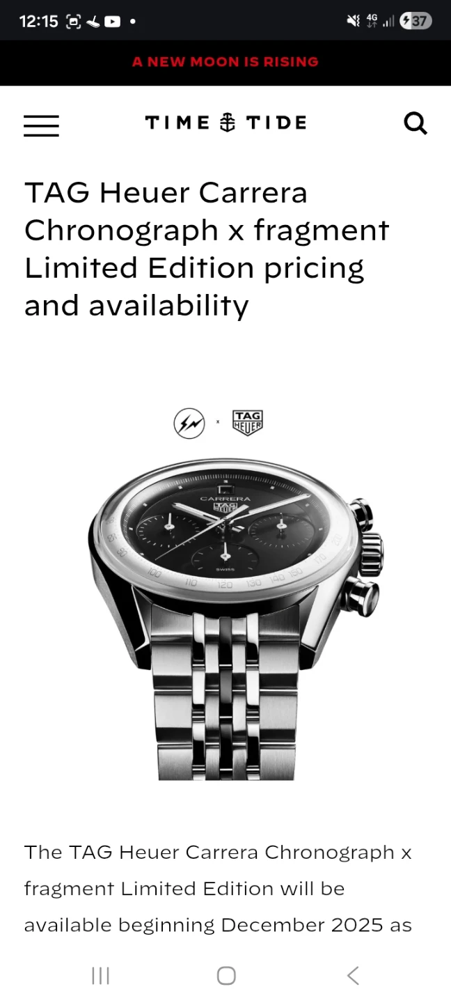 TAG Heuer Carrera Chronograph x fragment Limited Edition Watch - photo 3