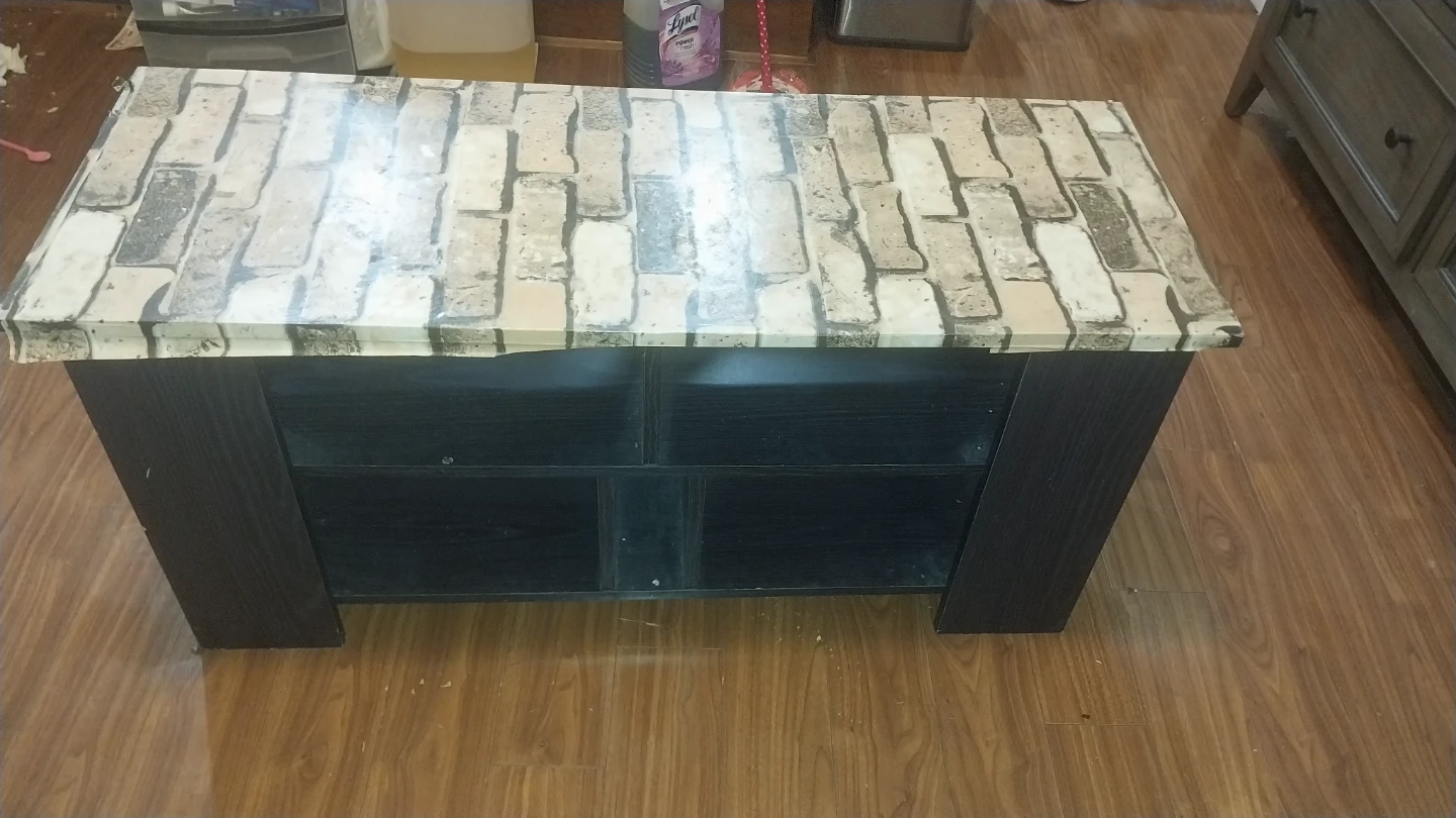 Coffee Table with Brick paper Pattern Top - photo 3