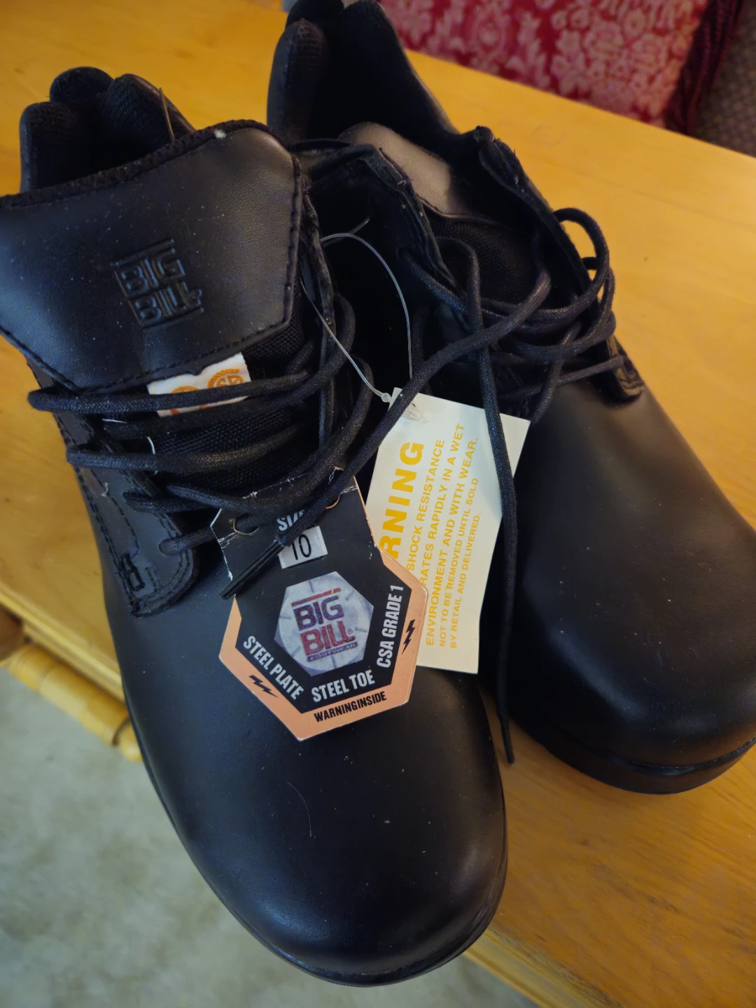 Big Bill Steel Toe Work Boots Size 10 - photo 3