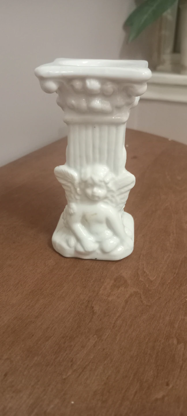 White  Pillar Candle Holder