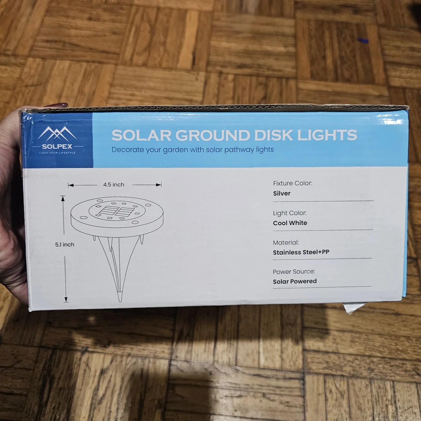 SOLPEX Solar Ground Disk Lights - 16 Pack