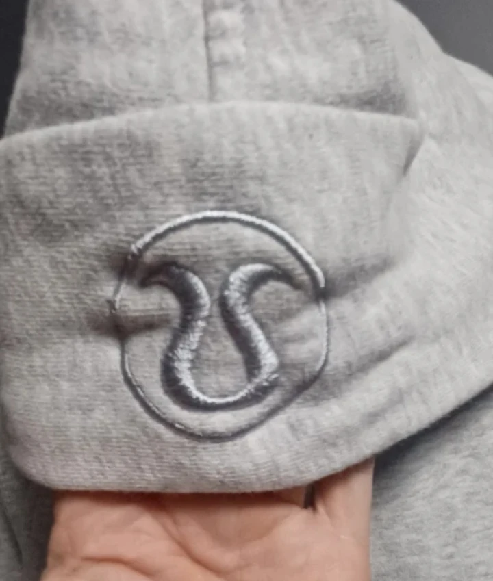 Lululemon Grey Half Zip Hoodie with Thumb Holes - photo 5