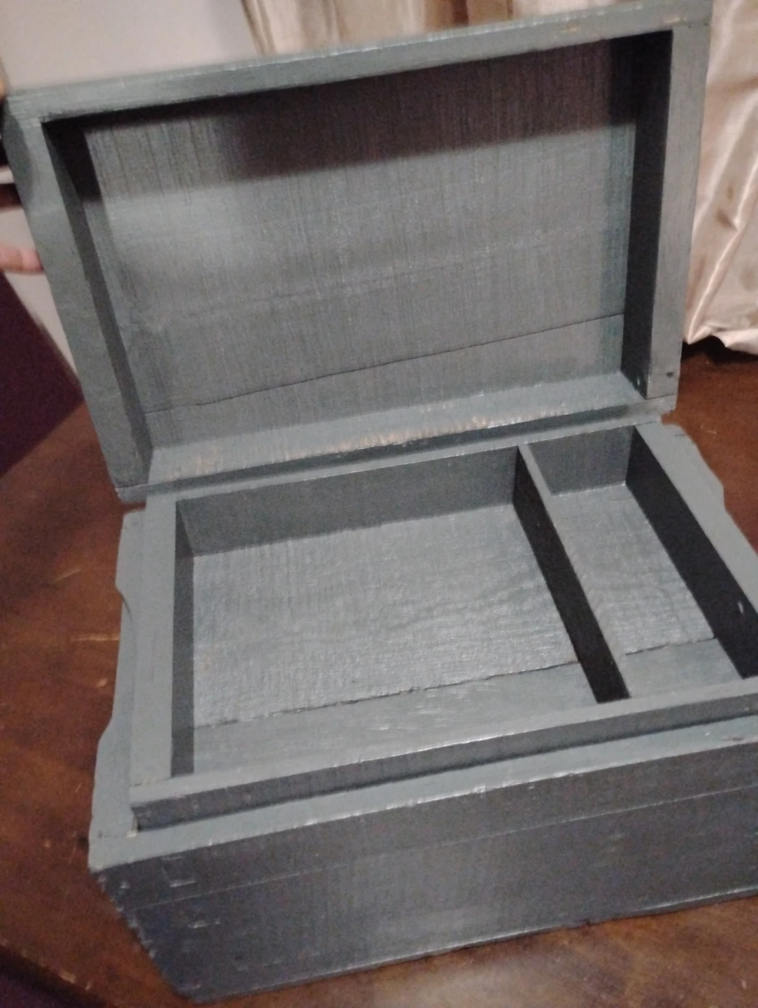Vintage Wooden Storage Box with Dividers - photo 5