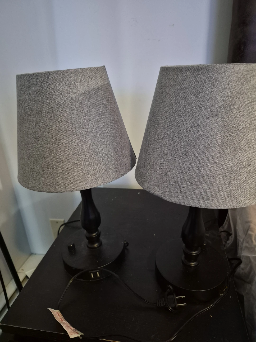 Pair of Grey Lamps