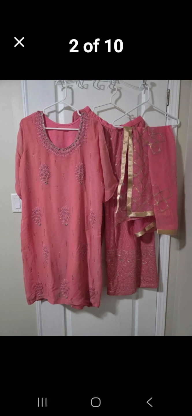Pink Beaded Kameez Kurti with Dupatta - photo 2