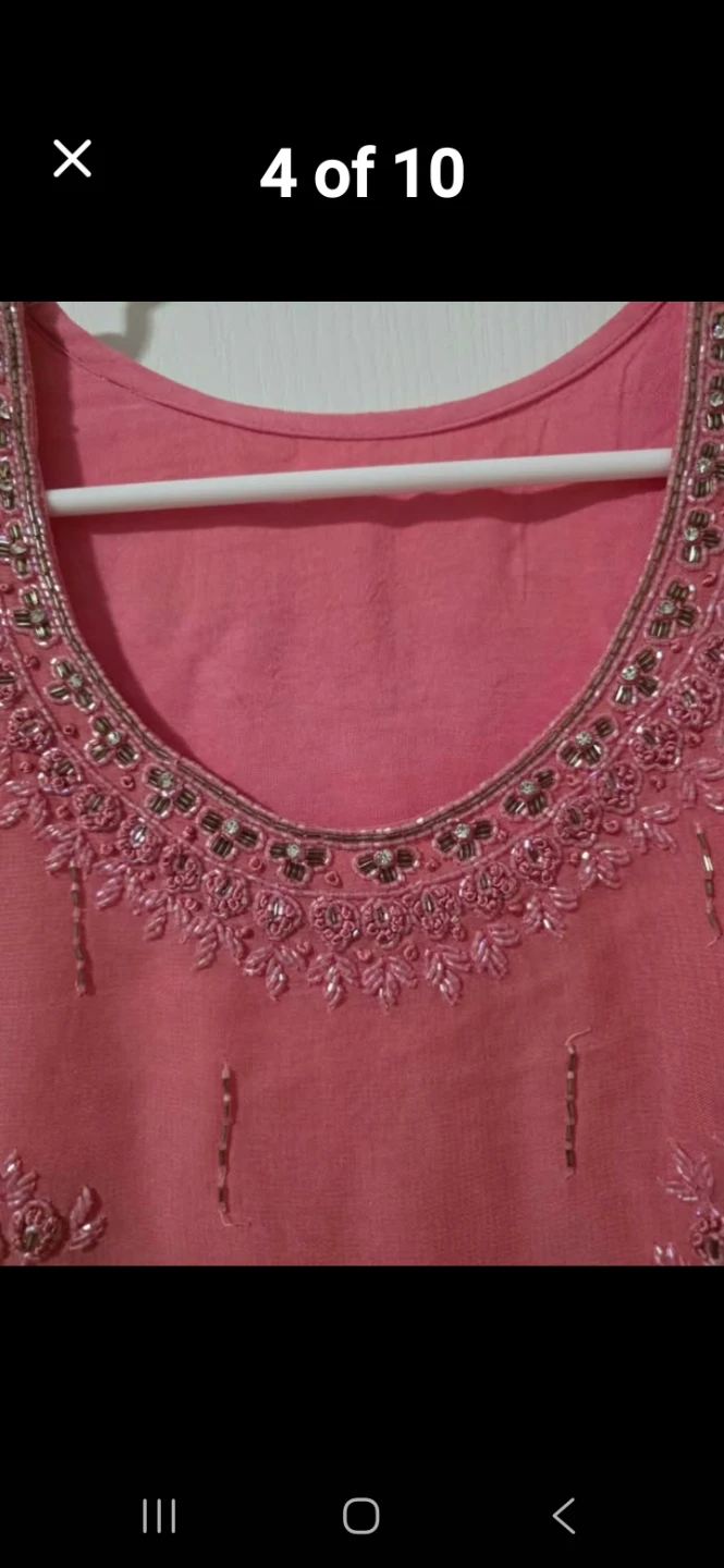 Pink Beaded Kameez Kurti with Dupatta - photo 4
