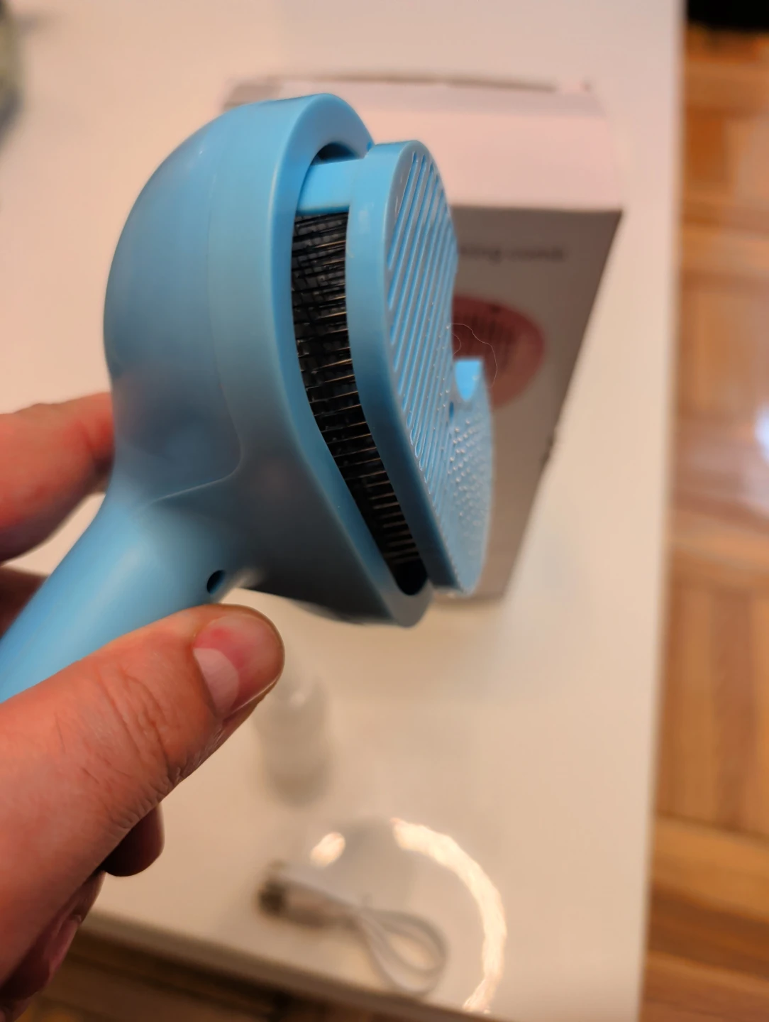Pet Spray Hair Brushing Comb - Blue - photo 4