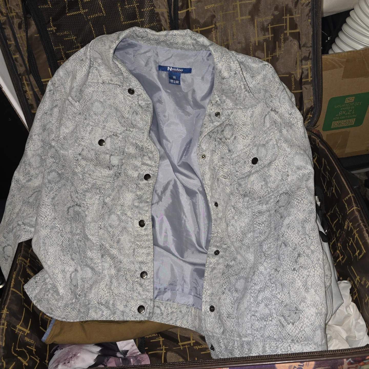 NYGÅRD Women's Snake Print Jacket - Size 14