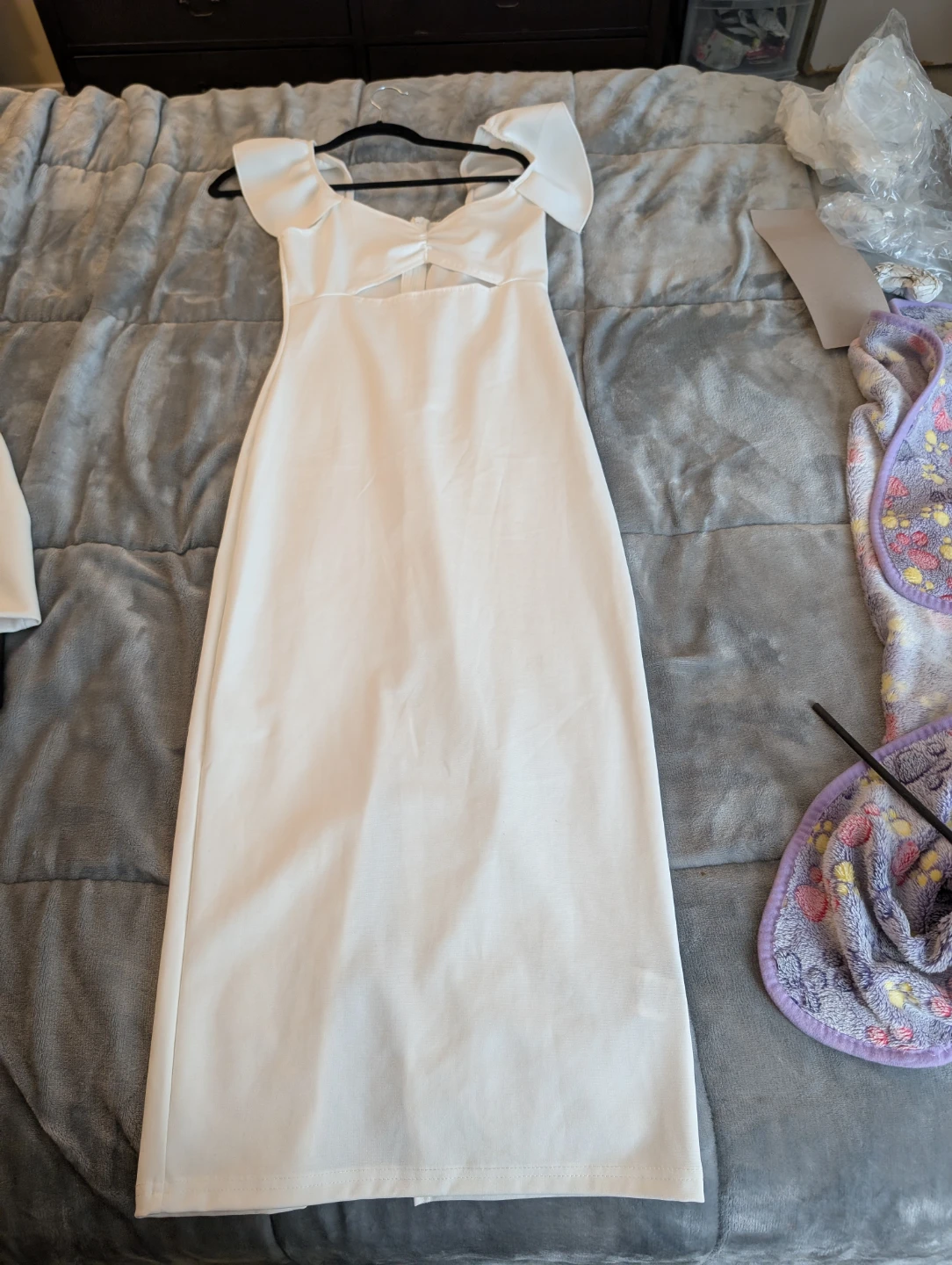 White Maxi Dress with Cutout