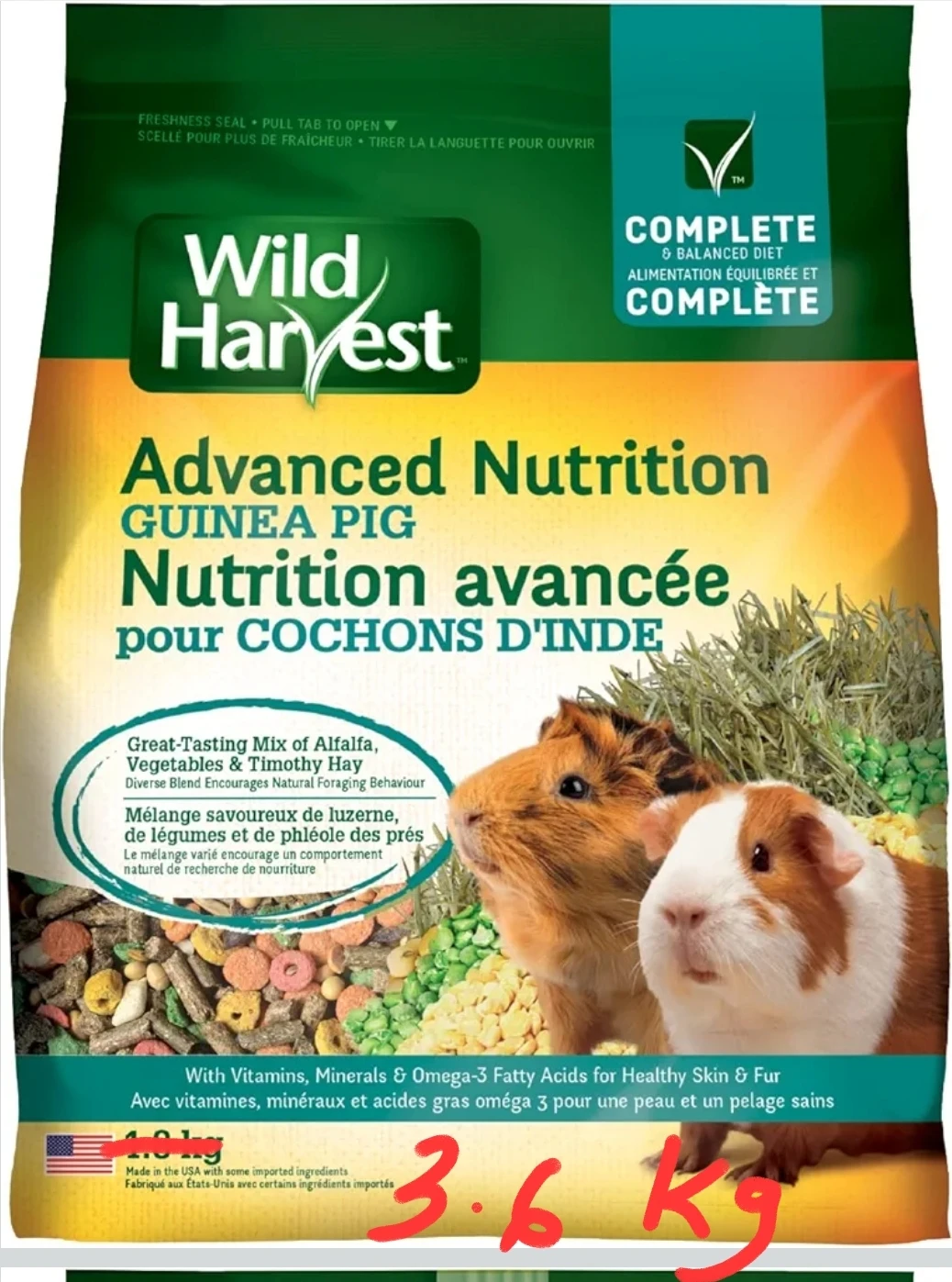 8LB Wild Harvest Advanced Nutrition Guinea Pig Food - photo 2