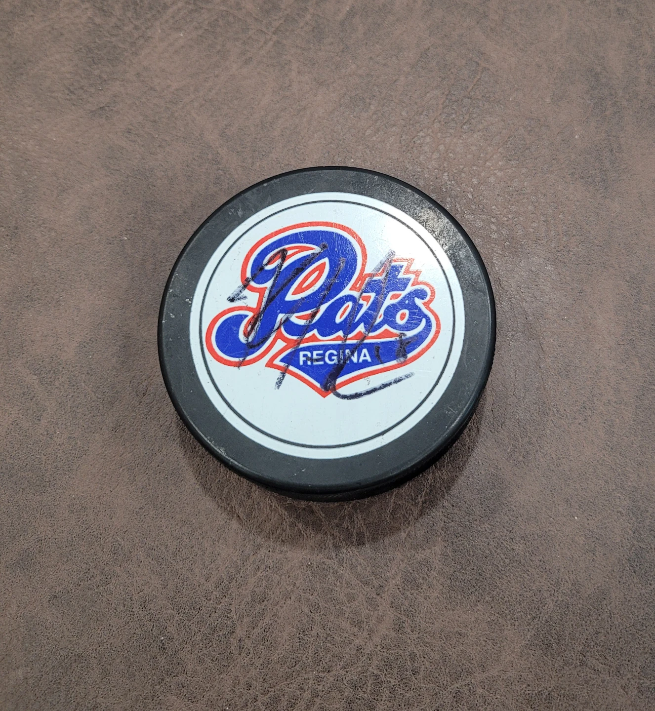 Official Signed WHL Regina Pats Hockey Puck