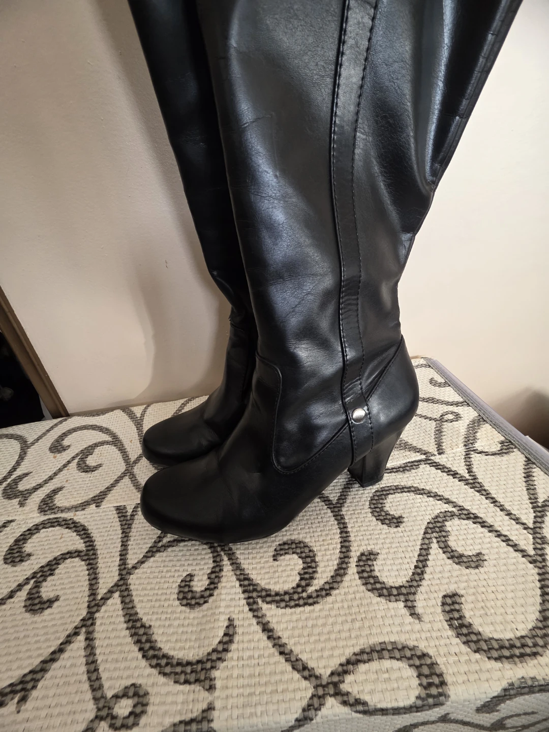 Natural Soul by Naturalizer Black Knee-High Boots Size 7 Medium - photo 2