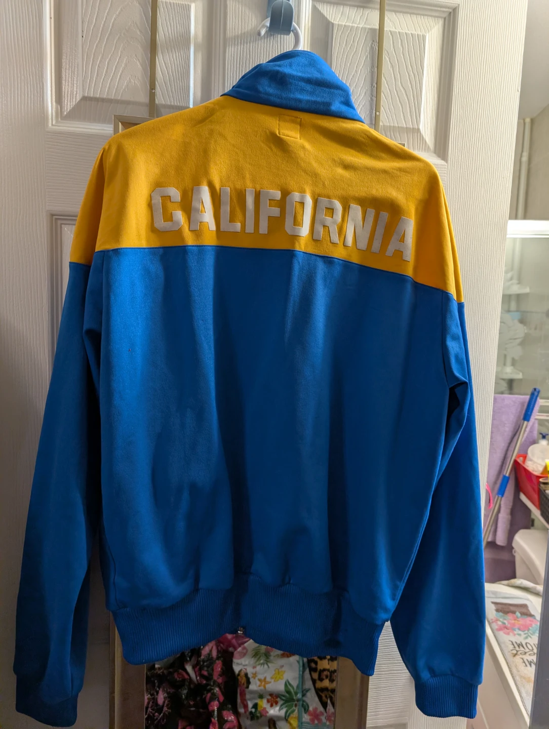 Adidas California Track Jacket Med/Large Blue Yellow - photo 2