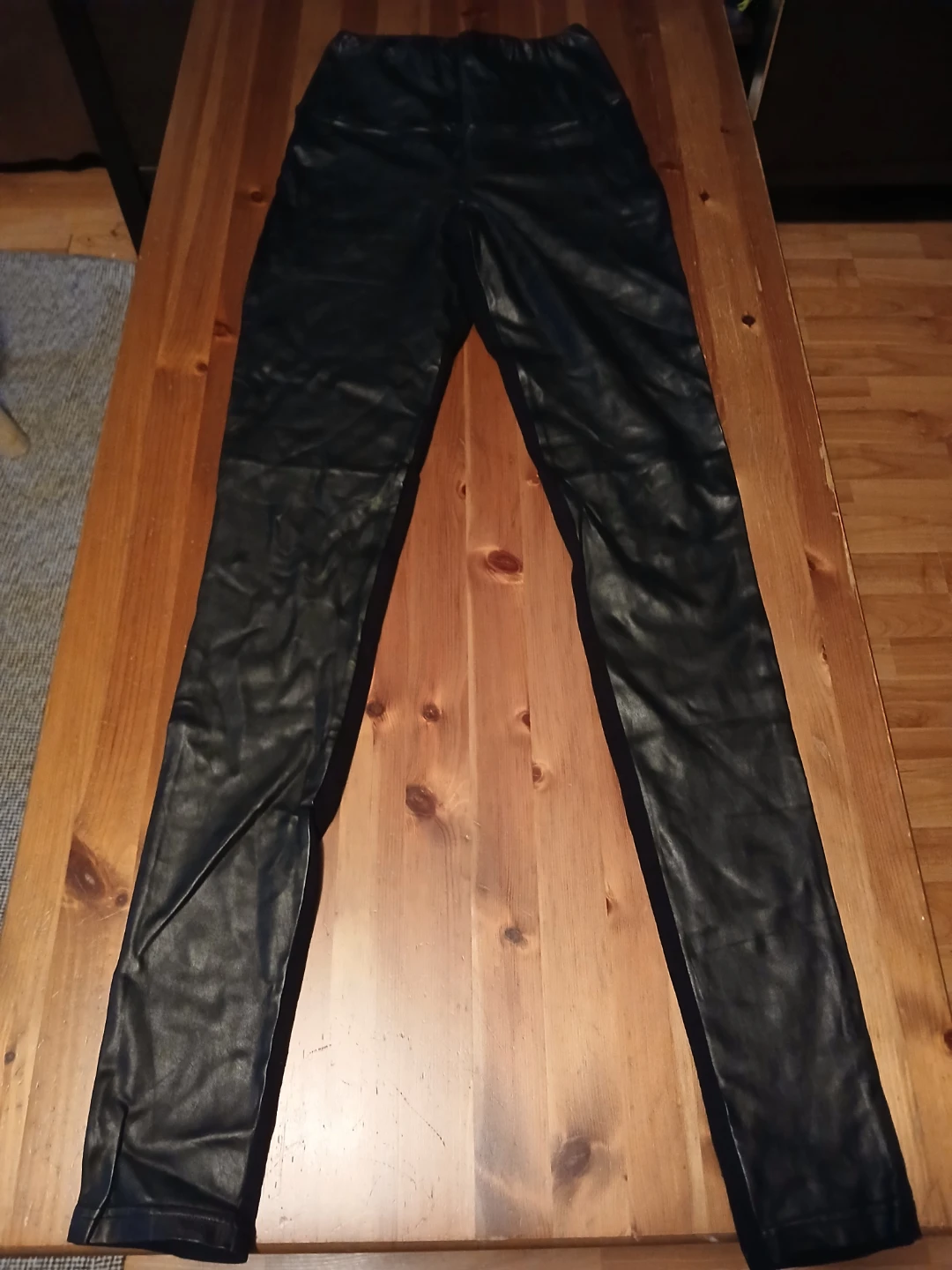 Black Faux Leather Pants - Size Medium