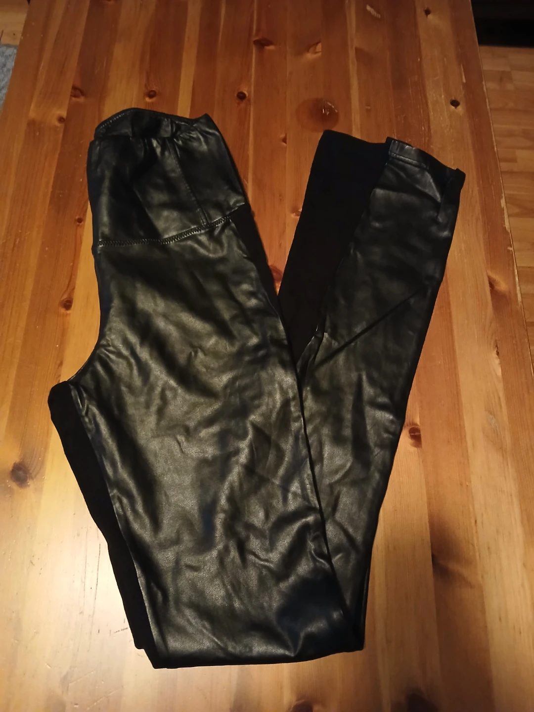 Black Faux Leather Pants - Size Medium - photo 3