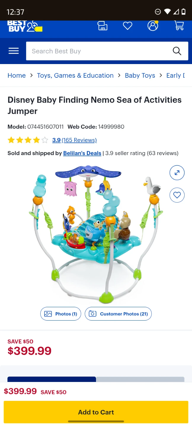 Disney Baby Finding Nemo Sea of Activities Jumper - photo 3