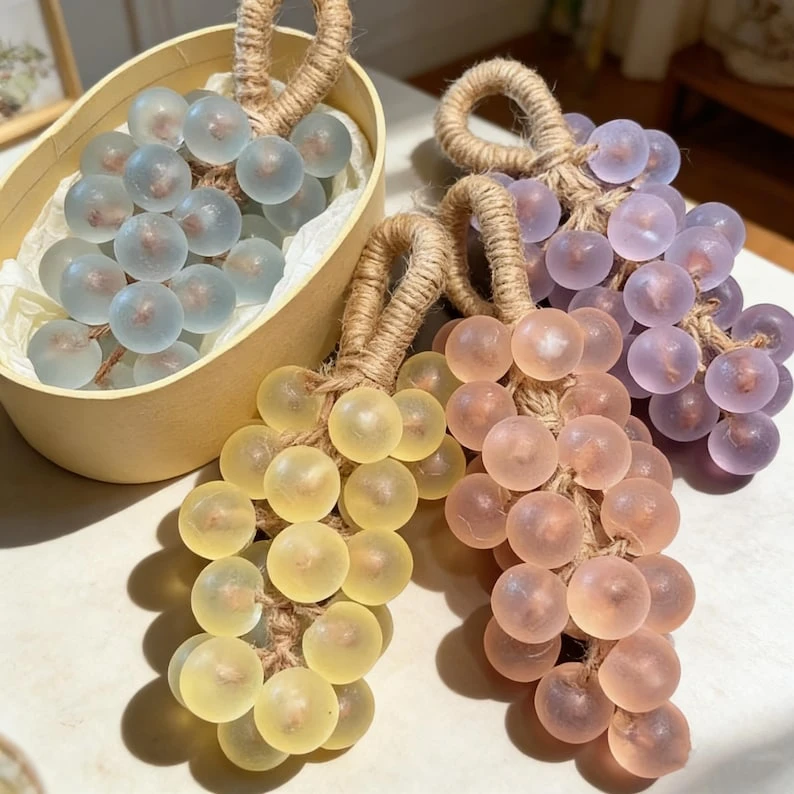 Grape Bunch Bath Sponge - Green/Purple - photo 2