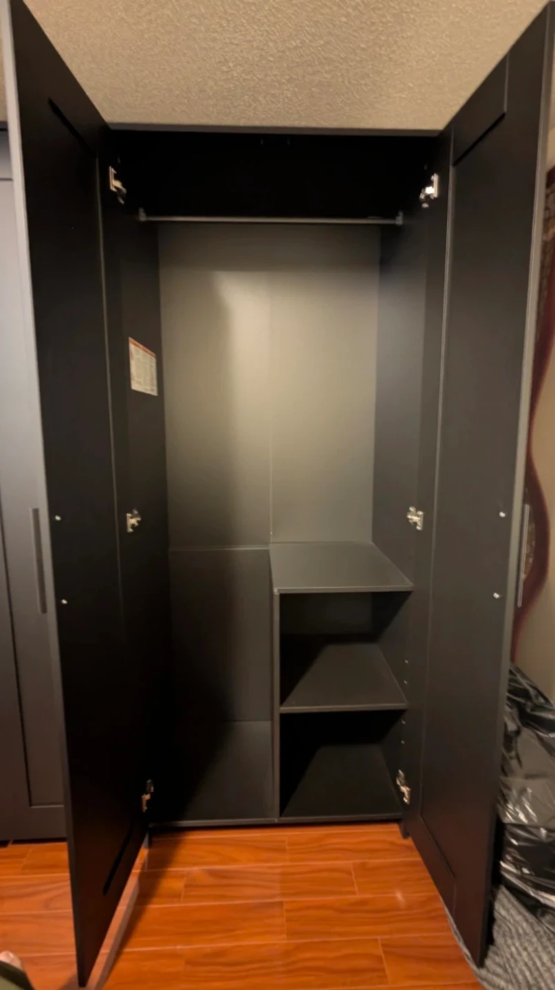Black Double Door Wardrobe - photo 2